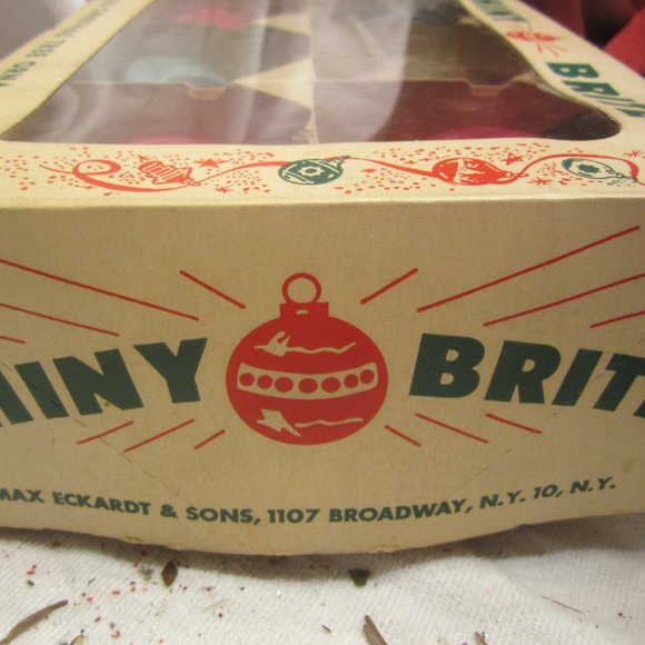 VTG SHINY BRITE ORNAMENTS, 2 BOXES, 3.5'' BALL, GLASS ORNAMENTS - Picture 9 of 11